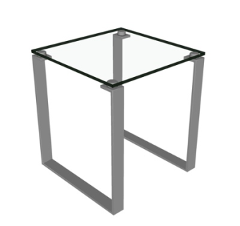 现代玻璃边几su模型