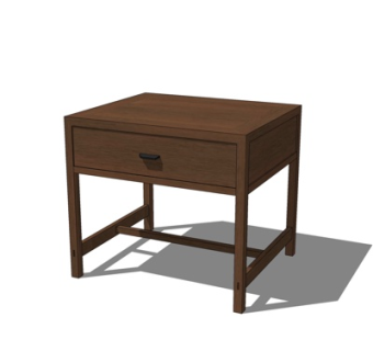 现代实木边几su模型