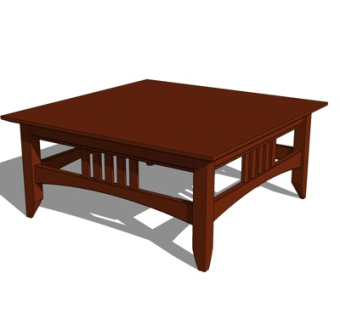现代实木茶几su模型