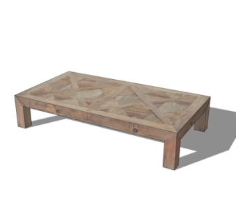 现代实木茶几su模型