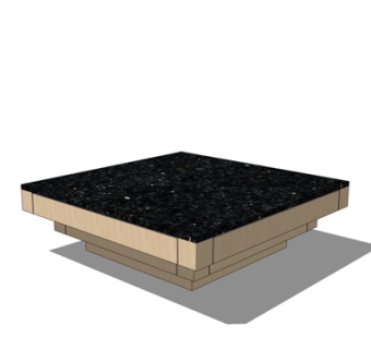 现代实木茶几su模型