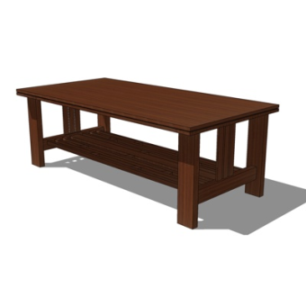 现代实木茶几su模型