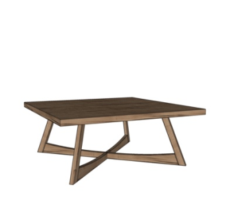 现代实木茶几su模型