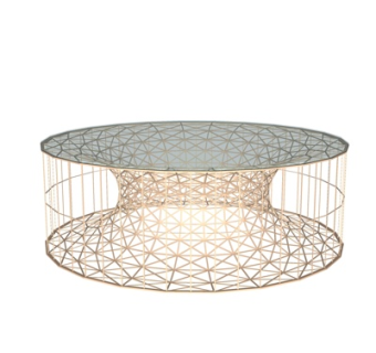 现代玻璃茶几su模型