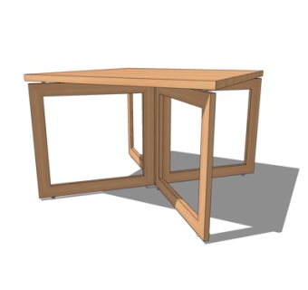 现代实木茶几su模型