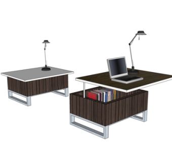 现代折叠茶几su模型