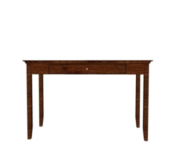 现代实木书桌su模型