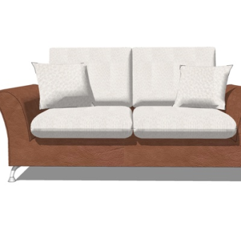 现代双人沙发su模型