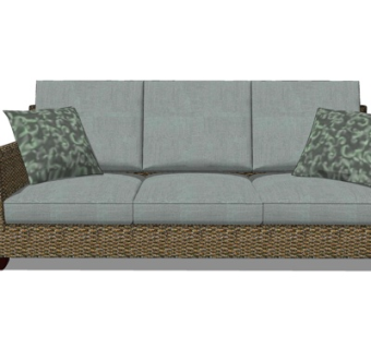 现代多人沙发su模型