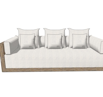 现代多人沙发su模型