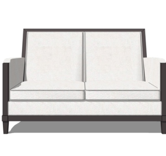 现代双人沙发su模型