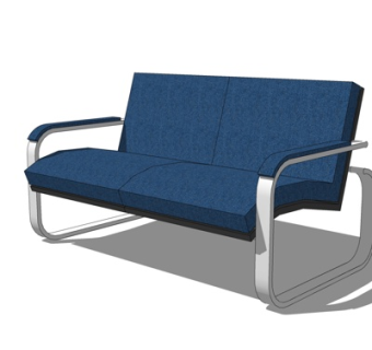 现代双人沙发su模型