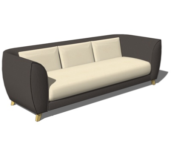 现代多人沙发su模型