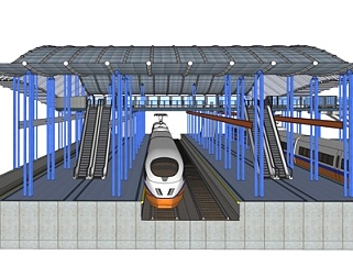 现代<em>高铁站</em>su模型