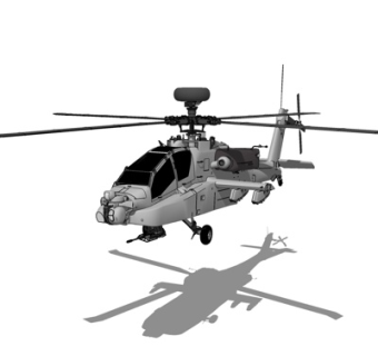 现代军用直升机su模型