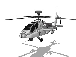 现代军用直升机su模型