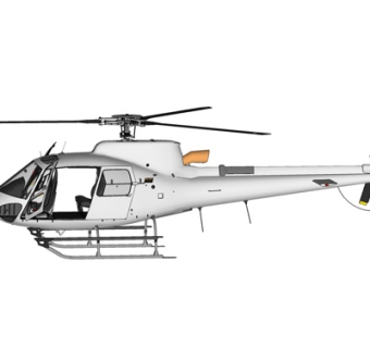 现代民用直升机su模型