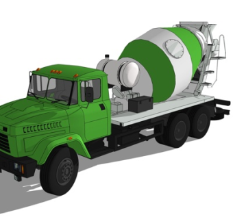 现代水泥车su模型