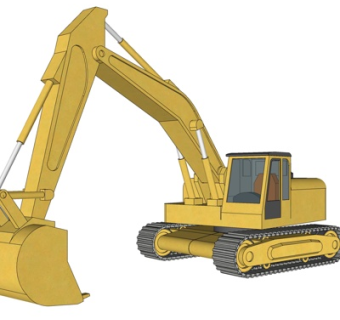 现代挖掘机su模型