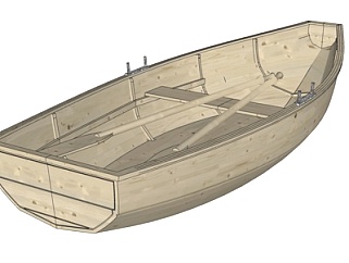 中式古代<em>木船</em>su模型