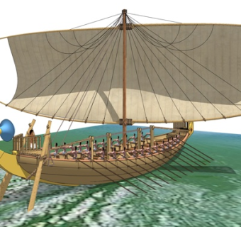 中式古代帆船su模型