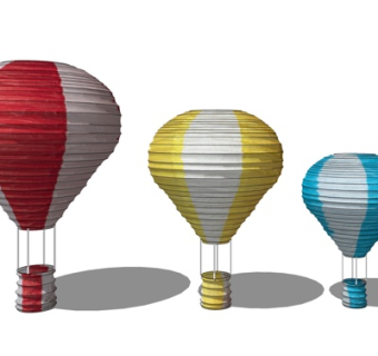 现代热气球su模型