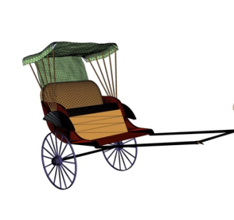 现代人力车su模型