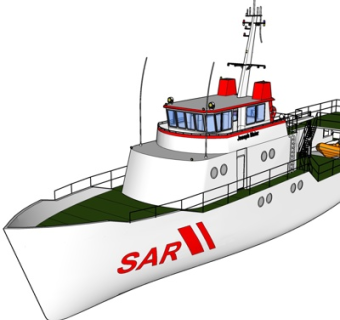 现代轮船su模型