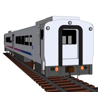 现代动车组车厢su模型