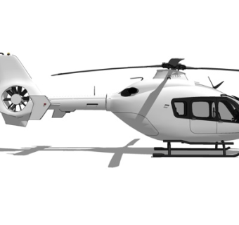 现代民用直升机su模型