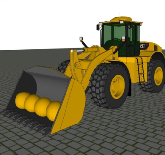 现代推土机su模型