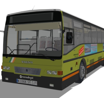 现代公交车su模型