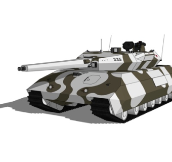现代坦克su模型