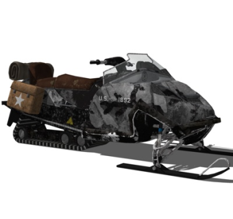 现代雪地摩托车su模型