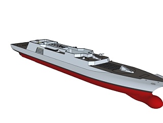 现代军舰su模型