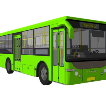 现代公交车su模型