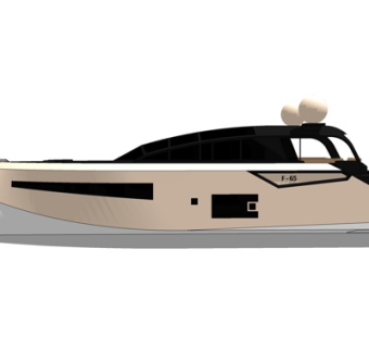 现代小型游艇su模型