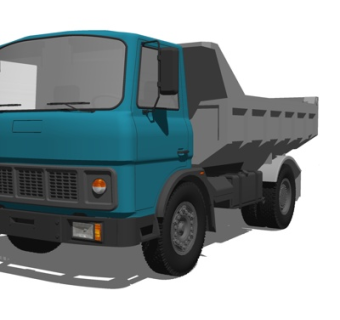 现代泥头车su模型