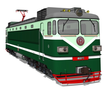 现代火车su模型