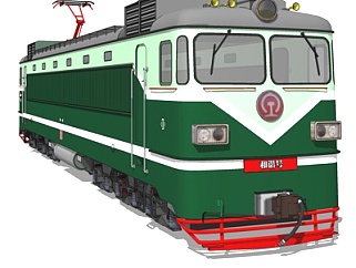 现代火车su模型