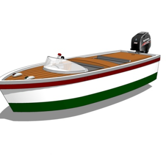 现代快艇su模型