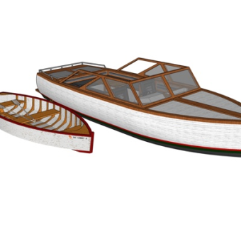 现代快艇su模型