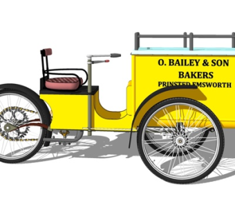 现代三轮车su模型