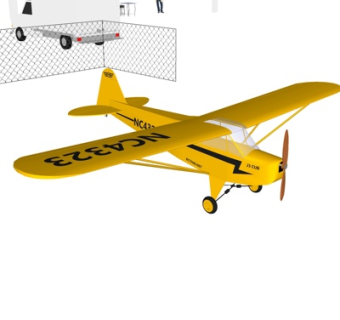 现代小型飞机su模型