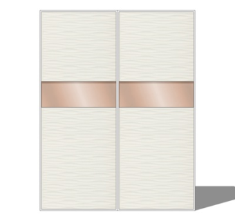 北欧实木衣柜su模型