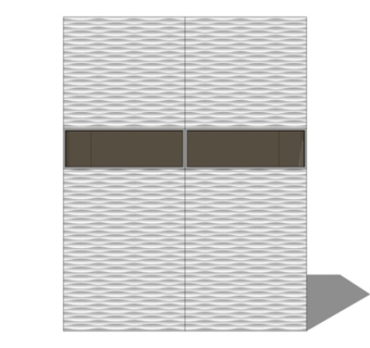 现代双开门衣柜su模型