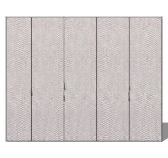 现代多开门衣柜su模型