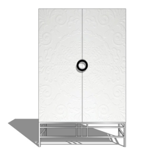 现代多开门衣柜su模型