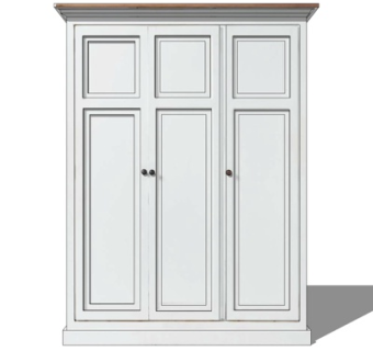 欧式实木衣柜su模型