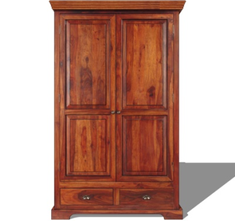 美式实木衣柜su模型